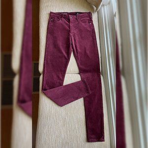 AG Adriano Goldschmied Burgundy Farrah Skinny Jeans High Rise 27R
